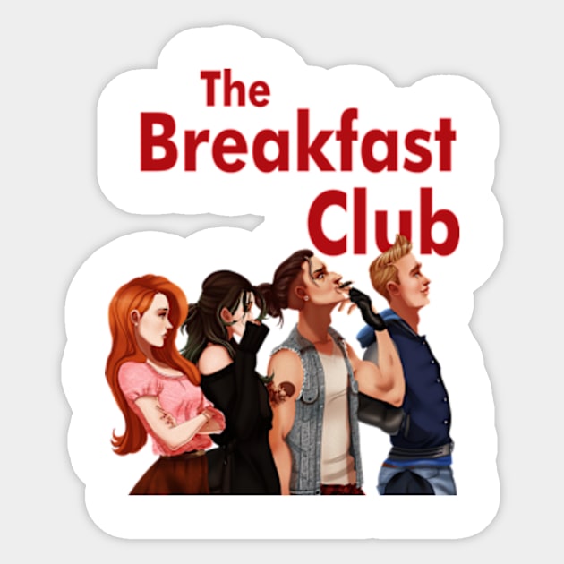 breakfast club Sticker by Ahana Hilenz